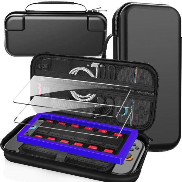 Estuche Rigido para Nintendo Switch 2 + Vidrios Templados x2