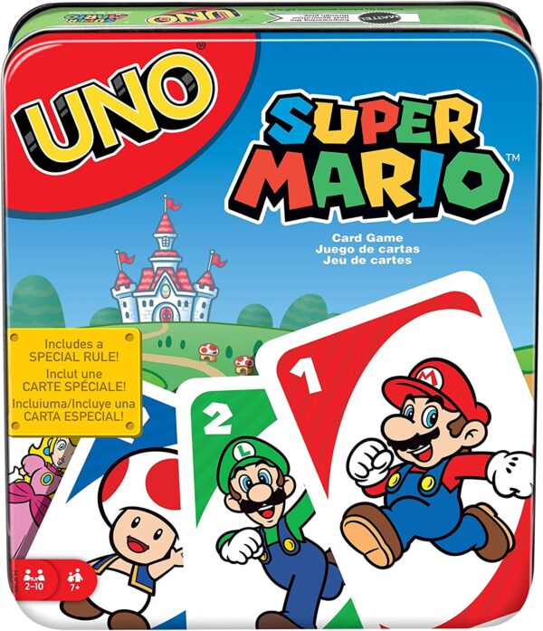 UNO Super Mario Game Juego de Cartas Estuche Coleccionable